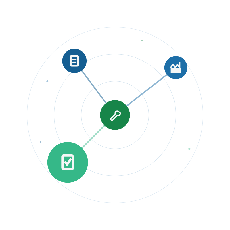Illustration representing fabrication and quality oversight