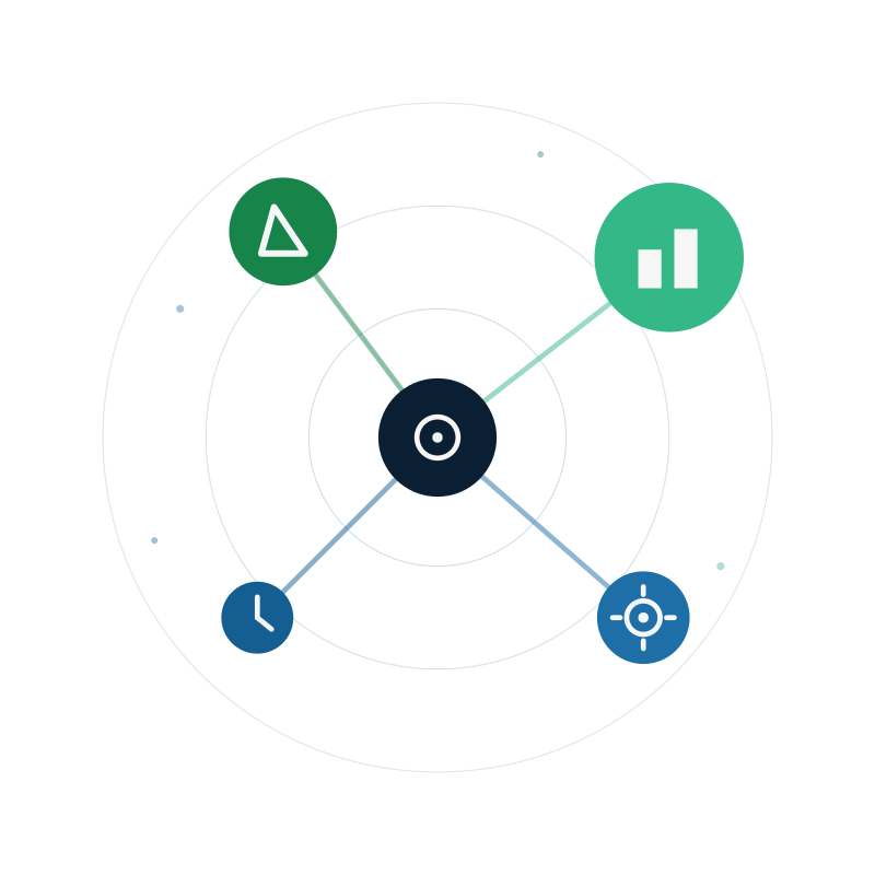 Illustration representing the Owner's Engineer role overseeing planning, design, build and operate phases